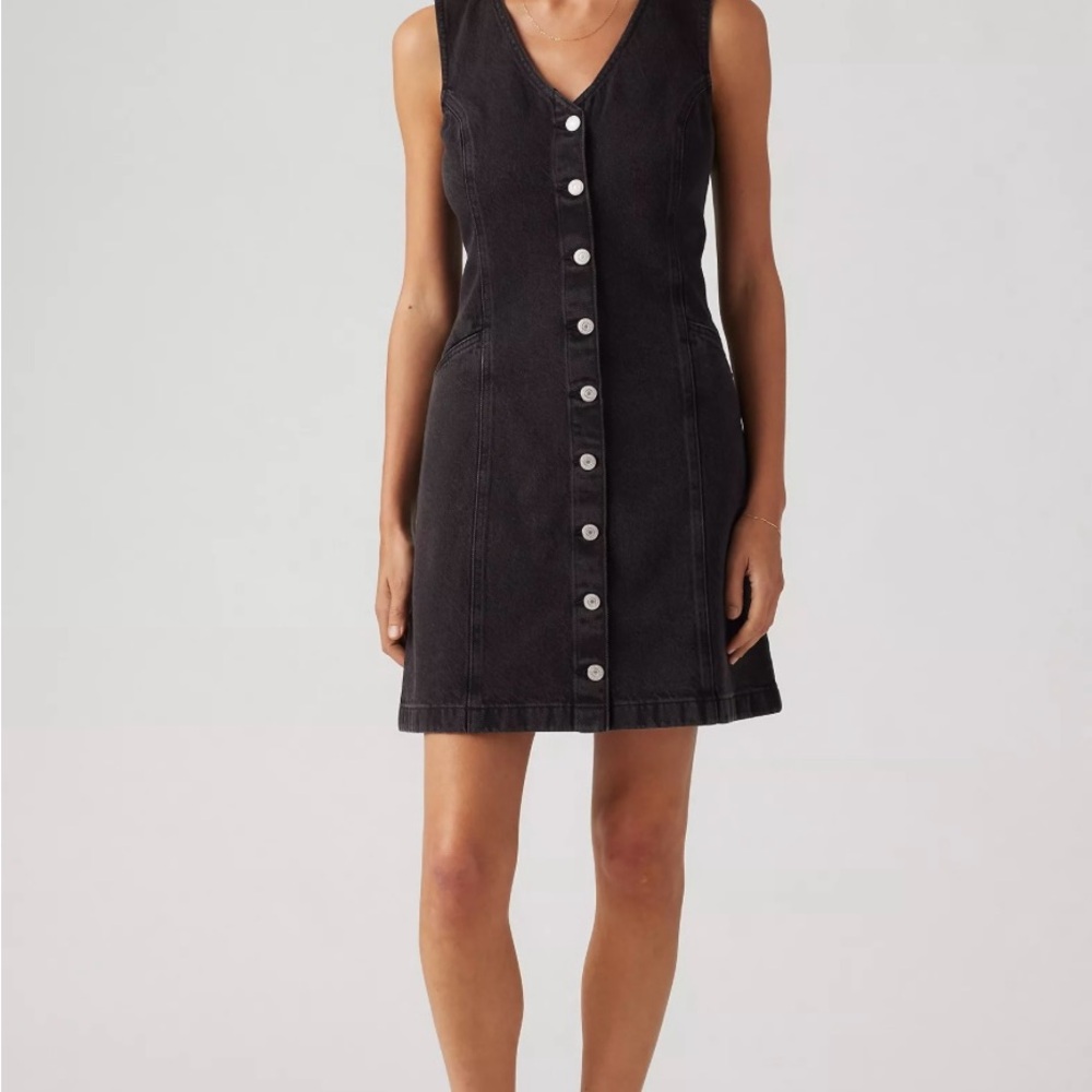 Levi’s Black Denim Button-Down Dress - Size S